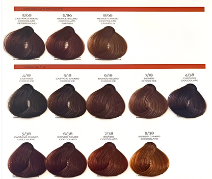 Brelil Prestige: Colorante en Crema (Colores chocolate , chocolate picante y  Cipria (Polvo Rosado)