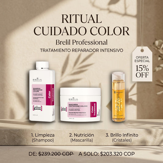 Kit Cuidado Color (Shampoo 250ml + Mascarilla 220ml + Cristales de Argán 50ml)
